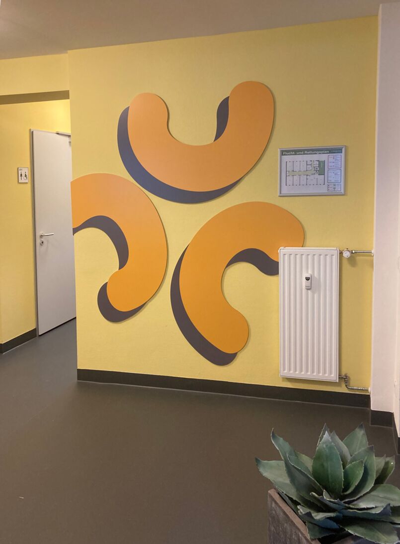 Wall design with logo